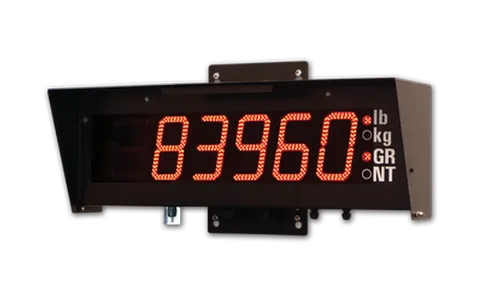 Thurman 218 Series 5.0 in. LED remote display, black NEMA 3 enclosure with visor, red weight digits and LB and GR legends