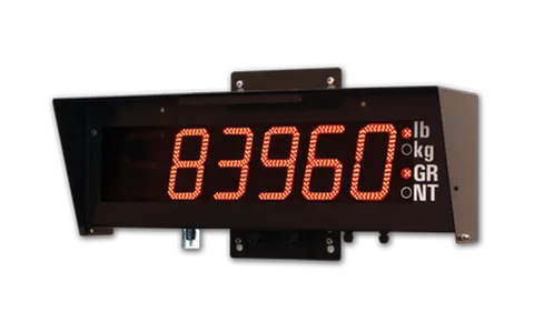 Thurman 218 Series 5.0 in. LED remote display, black NEMA 3 enclosure with visor, red weight digits and LB and GR legends